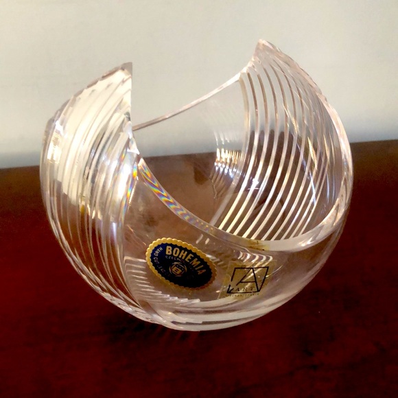 Bohemia Art Other - Bohemia Art  Czechoslovakia hand cut lead crystal bowl. New with labels.